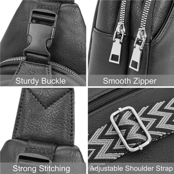 CLUCI Leather Small Crossbody Bags Sling Backpack Cross Body Bag for Women - Picture 5 of 7